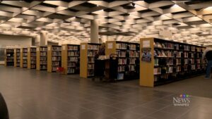 image of library stacks filled with books